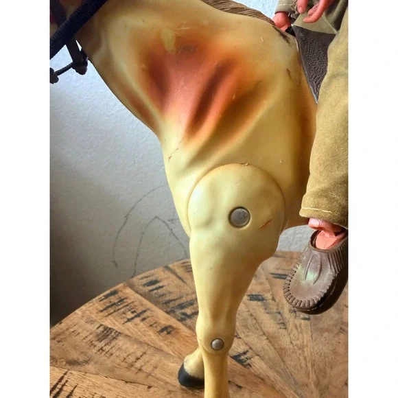 Vintage Marx Toys Johnny West Tonto Action Figure with Articulated Horse Toy - Picture 8 of 13